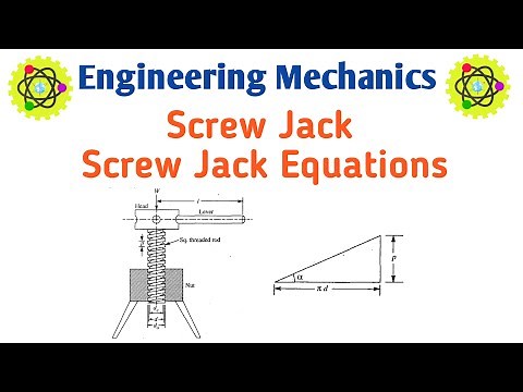 Screw Jack in Engineering Mechanics | Screw Jack Equation | Simple Screw Jack