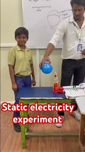 Static electricity experiment | class 7 | Tiny sparks ⚡#Physics #LearningByDoing