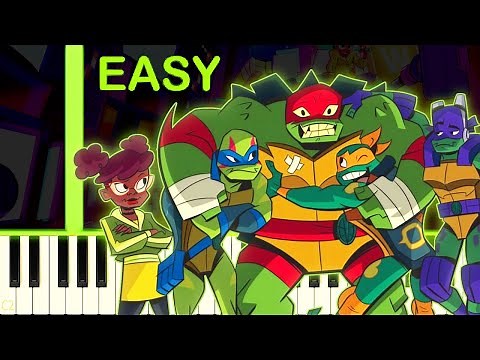 Rise of the Teenage Mutant Ninja Turtles Theme - EASY Piano Tutorial
