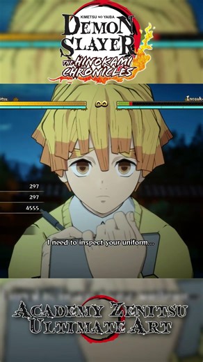 Academy Zenitsu Ultimate Art - Demon Slayer The Hinokami Chronicles #zenitsu #gaming #anime #shorts