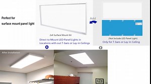 2x4 Surface Mount Kit for LED Flat Panel Light 10 Pack - 2x4 led Flat Panel Light Surface Mount Kits Aluminum Frame, White Coating & Anit-Rust, Hardware Included…