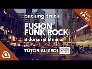 FUSION Funk Rock BACKING TRACK in B dorian & Bm