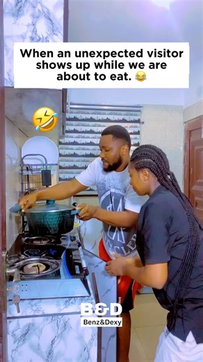 When an unexpected visitor shows up while we are about to eat 😂