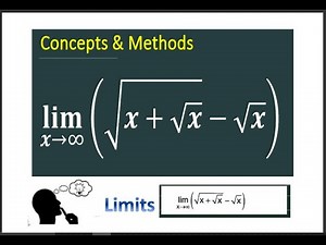 lim x - ∞ (sqrt(x + sqrt(x)) - sqrt(x)) || limit x tends to infinite (root(x+root(x))-root(x))