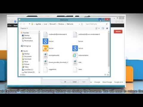 How to empty Temporary Internet Files folder when Internet Explorer® 11 is closed in Windows® 8.1