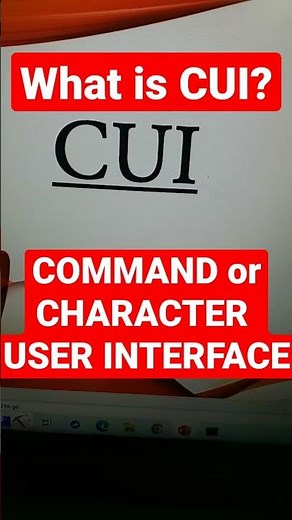 What is CUI | Command user interface | Character user interface in hindi | Explain CUI full form#cui