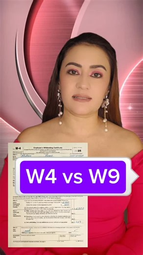 🧾💰💰💸 W-4 vs W-9 — Diferencia principal El Formulario W-4 se usa cuando trabajas como empleado, mientras que el Formulario W-9 se usa cuando trabajas como contratista independiente o proveedor. Ambos se relacionan con los impuestos federales, pero cumplen funciones muy distintas ante el IRS. | Angela Garzon