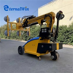[Hot Item] Electric Mobile Glazing Trolley Glass Loading Robot Mobile Glazing Robot Glass Vacuum Lifter