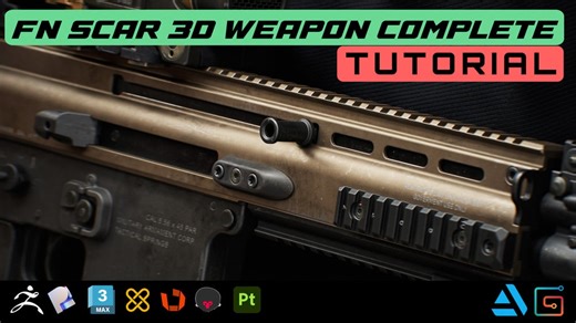 Ultimate 3D Game Ready Weapon Tutorial - SCAR