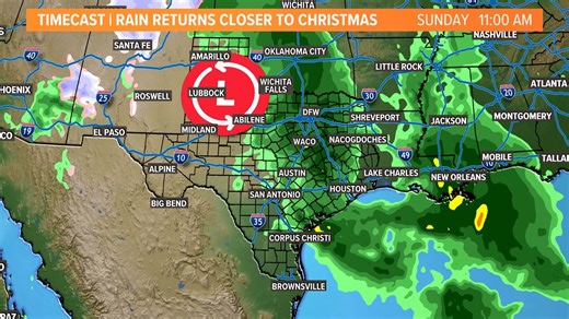 DFW's Christmas weather timeline: When will we see rain?