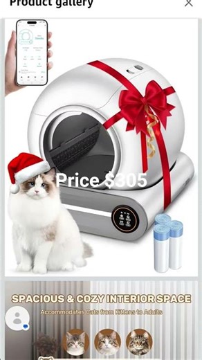 Automatic Litter Box, (2026) Multi-Function Upgrade Robot Self Cleaning Litter Box for Multiple Cats