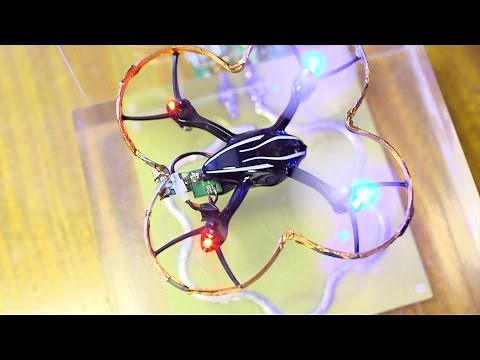 Wirelessly charging a drone in flight - BBC Click