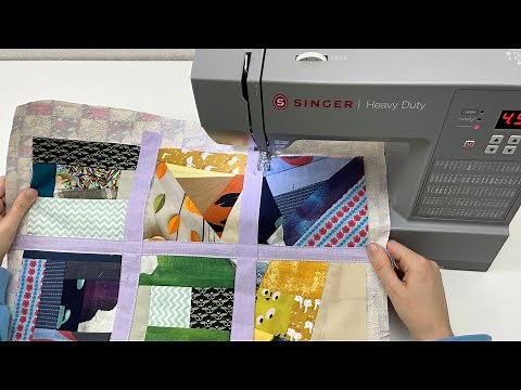 Fast And Easy DIY Patchwork Rug From Leftover Fabric