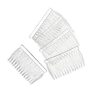 Clear Plastic Side Combs Bulk for Hair 12 pieces