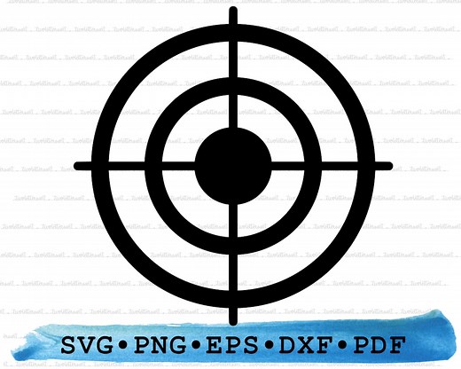 Bullseye Target Silhouette SVG PNG DXF Pdf Eps – Shooting Practice Icon Cricut Crafts, Aim Decor, Archery Labels Printable Precision Clipart - Etsy