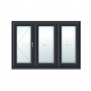 Anthracite Grey 3 Panel uPVC Bifold Doors - Affordable Doors