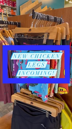Come check out these new @chicknlegsrunning designs! We got these designs in men’s and women’s sizes on the shorts and spandex. Come in and check them out! 🐓 | Skinny Raven Sports