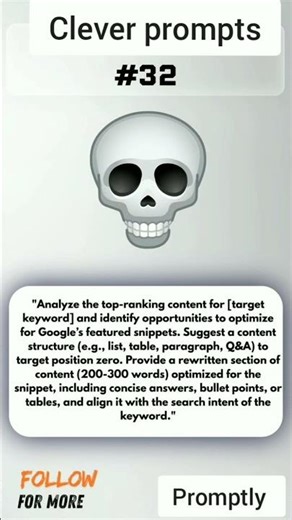 Clever prompts #32 #airevolution #machinelearning #nextgenai #artificialintelligence