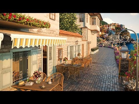 Outdoor Seaside Cafe Jazz Music - Relaxing Smooth Jazz Music and Sea Waves Sounds for Relax & Study