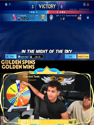 And that’s a wrap para sa Golden Spins Golden Wins event! 🎬 Maraming salamat sa lahat ng fans na sumama at nakitutok for 8 straight days. Dahil sa walang sawa niyong suporta, sama-sama nating na-hit ang 100-Point milestone at excited na kaming magkaroon pa ng mga fun events like this soon!🔥 Same rules, Extra points = Diamond rewards. 1000 diamonds para sa 6 winners each.💎 I-share lang ang inyong "best moment of Golden Spins Golden Wins” sa comments para sa chance na manalo!👇 #MLBBLoginFeb17 