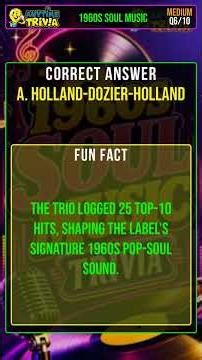 1960s Soul Music Trivia #Shorts