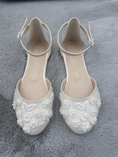 Pearl Lace;rounded Toe;flat Wedding Shoes , Flat Shoe, Flat Bridal Shoes , Bridal Flats , Wedding Flats , Flat for Wedding , Ivory Flats - Etsy
