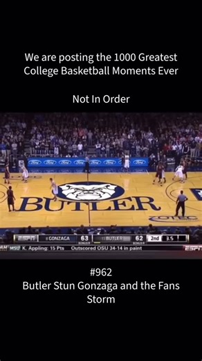 College Basketball on Instagram: "January 19, 2013. Indianapolis, IN. No. 13 Butler vs. No. 8 Gonzaga. There is no place in the world like Hinkle Fieldhouse when a giant is on the ropes and the clock is bleeding out. In a battle between two of the most iconic “mid-major” programs to ever do it, the ending defied every coaching manual in existence. With Gonzaga leading by one and only seconds remaining, the Zags attempted a risky cross-court pass that Roosevelt Jones read like a book. Jones didn’