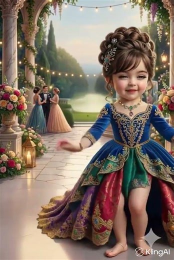 Cute Princess Baby Dancing in Royal Garden 👑✨