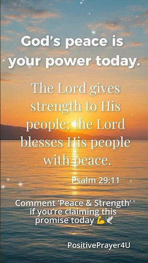 God Will Give You Strengt and Peace 💪🌿 | Psalm 29:11 | Bible Verse of the Day