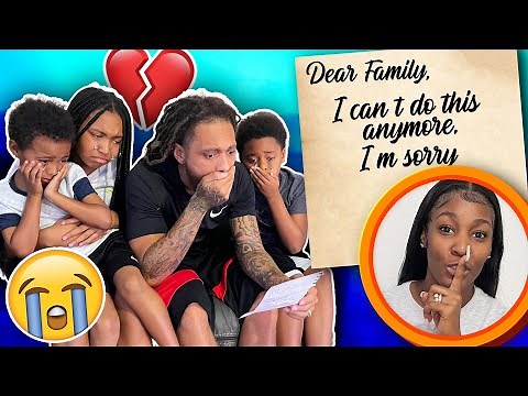 LEAVING MY FAMILY WITH ONLY A GOODBYE LETTER PRANK *BAD IDEA*