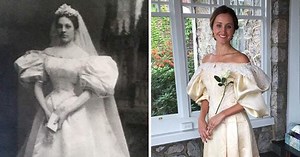 Bride Was The 11th Person To Wear A 120-Year Old Wedding Dress
