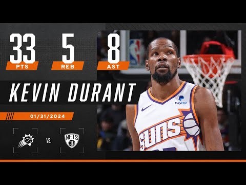 KEVIN DURANT LEAD THE SUNS TO VICTORY IN HIS RETURN TO BROOKLYN 🔥 | NBA on ESPN