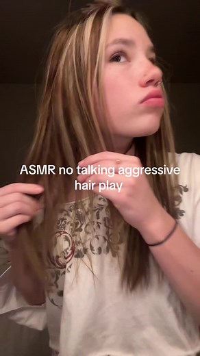 Aggressive hair play 🙂‍↕️#asmr #relax #tingles #fyp