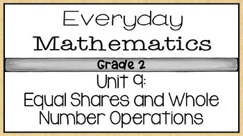 2nd Grade Everyday Math (EDM4) Unit 9 Lesson Slides
