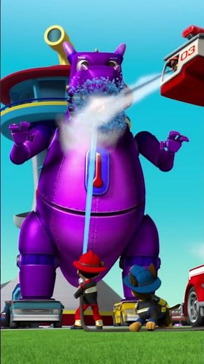 PAW Patrol Marshall and Skye stop a fire-breathing dragon!