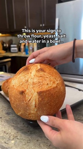 I BETTER NOT CATCH YOU ordering bread bowls when this is this easy. This homemade bread bowl recipe uses pantry staples and delivers bakery-style results without special equipment. The dough rises quickly, shapes easily, and bakes into golden bowls that hold up perfectly to soups, stews, and even dips. They’re crisp on the outside, fluffy inside, and honestly better than anything you’ll get at Panera. Perfect for cozy dinners, entertaining, or making soup night feel a little more special without
