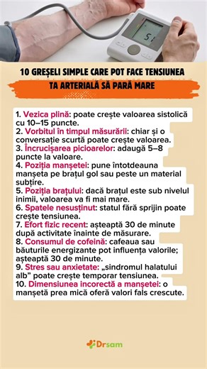 10 greșeli simple care pot face tensiunea ta arterială să pară mare
