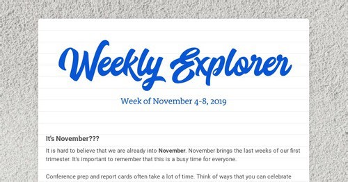 Weekly Explorer