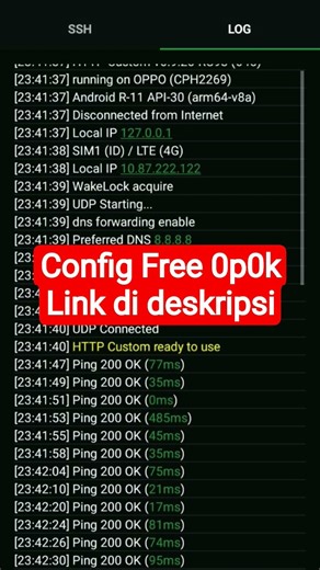 Config 0p0k Free #udp #vless #vmess #trojan #ssh