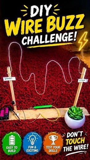 Can You Beat This DIY Wire Game? ⚡ Test Your Focus!#electronics #diyelectronics #diy #makeithappen