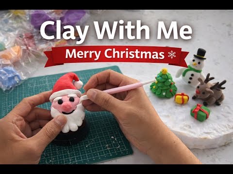 Clay With Me | Merry Christmas 🎄 | Snowman, Santa, Gift Box, Tree, Rudolph