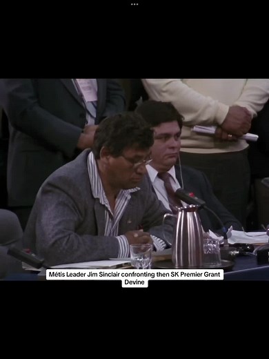Métis Leader Jim Sinclair Confronting SK Premier Grant Devine