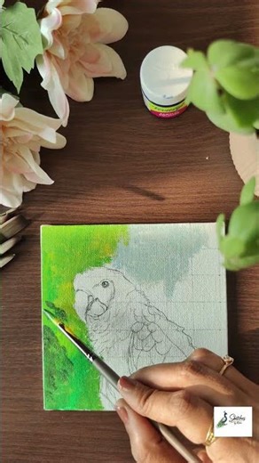 Beginner friendly Macaw painting 🖌️🎨