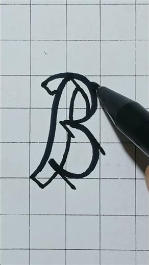 3d Drawing Calligraphy Letter B / How To Draw Easy Art Capital Cursive For Beginners