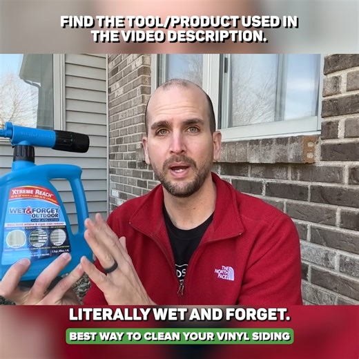 Tired of green algae and mildew on your siding? This simple method using Wet & Forget cleans your vinyl siding without scrubbing or pressure washing! 💦 Just spray, walk away, and let the foam do the work. It’s safe around plants and perfect for rental properties or busy homeowners. Here's how to apply it and why it works so well. 🌿✨ #vinylsiding #HomeMaintenanceTips #cleaninghacks | Everyday Home Repairs