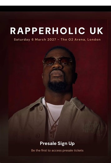 Sarkodie Takes Over O2 Arena in 2027!