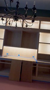 Lil’ built in update. Y’all got your wish! It’s staying Weathered Oak by Minwax The Casa Custom Renovations #WhiteOak #Weatheredoak #Minwax #Builtin #DiningroomMakeover | Little Cajun House