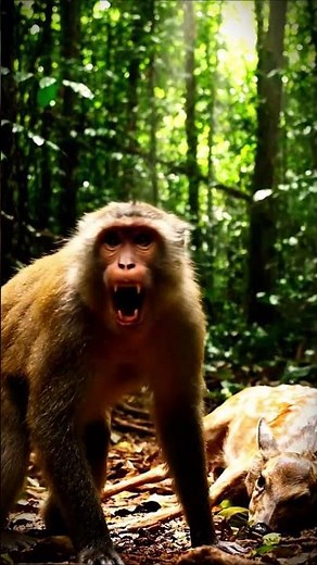 Python Attacks a Deer—Monkey to the Rescue! #wildlife #nature #animals #junglelife #animalplanet