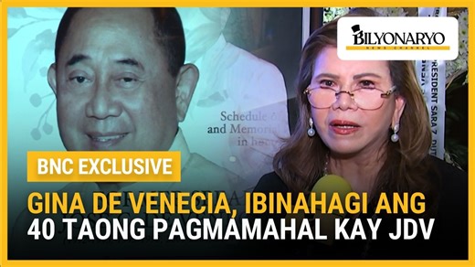 #Agenda | Grateful si Congresswoman Gina de Venecia sa pagbuhos ng pagmamahal para sa kanyang yumaong asawa, former House Speaker Jose de Venecia Jr. Sa ating Exclusive interview, she looked back on their memories at kung paano siya umibig sa kanyang partner sa loob ng higit apat na dekada. #BNCExclusive | Bilyonaryo News Channel