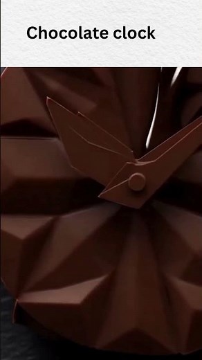 🕰️ Cutting a Geometric Chocolate Clock 🍫 | Molten Flow ASMR #asmr #chocolate #satisfying